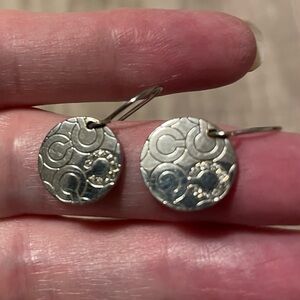 Coach Silver Circle Earrings